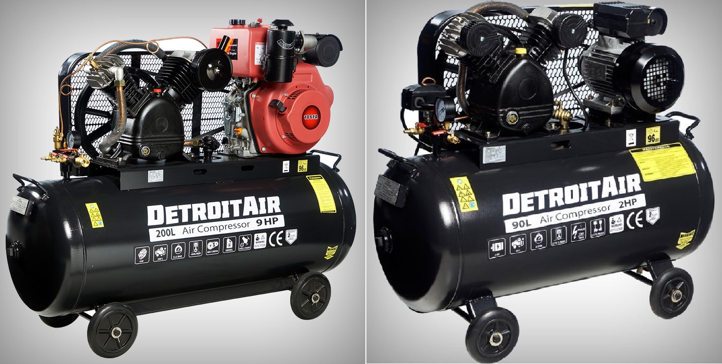 Detroit portable piston air compressors